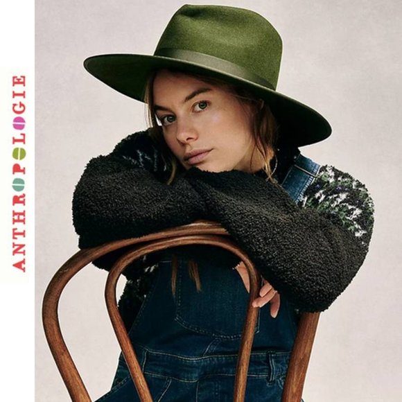 Anthropologie Accessories - NWT Winter Green Boho Fedora Hat